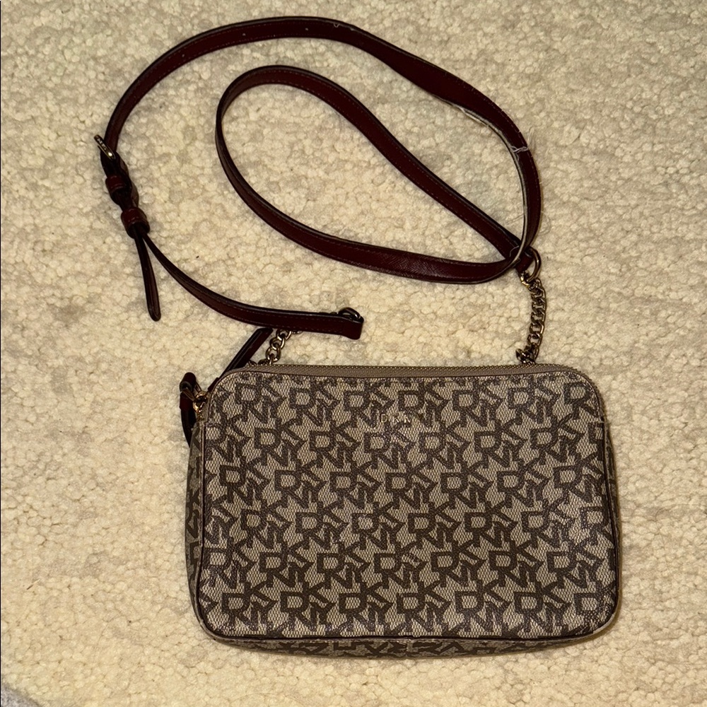DNKY Brown/Beige Crossbody Bag